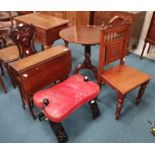 Mah Sutherland Table, Saddle Stool & 3 Chairs