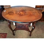 Victorian inlaid 2 tier Rosewood side table
