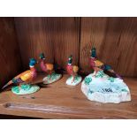 4 Beswick Pheasant incl ash tray