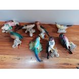 8 Hanging Wall Figures of Birds