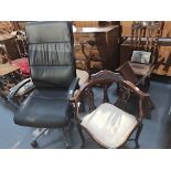 Office Chair & Corner Mah Antique Chair