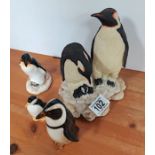 3XGoebel Penguins & Doulton Penguin 11cm VGC