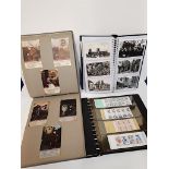 Coll of Postcards including war time Army and Navy Yorkshire Scenes & a Stamp album
