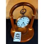 Gents Gold Pocket Watch by Wattham on stand ( WORKING )