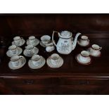 Spode "Chatham" coffee service and Aynsley coffee cups and saucers