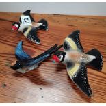 3 Flying Bird Figures