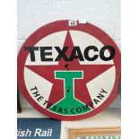 Texaco metal sign 60cm (some holes)