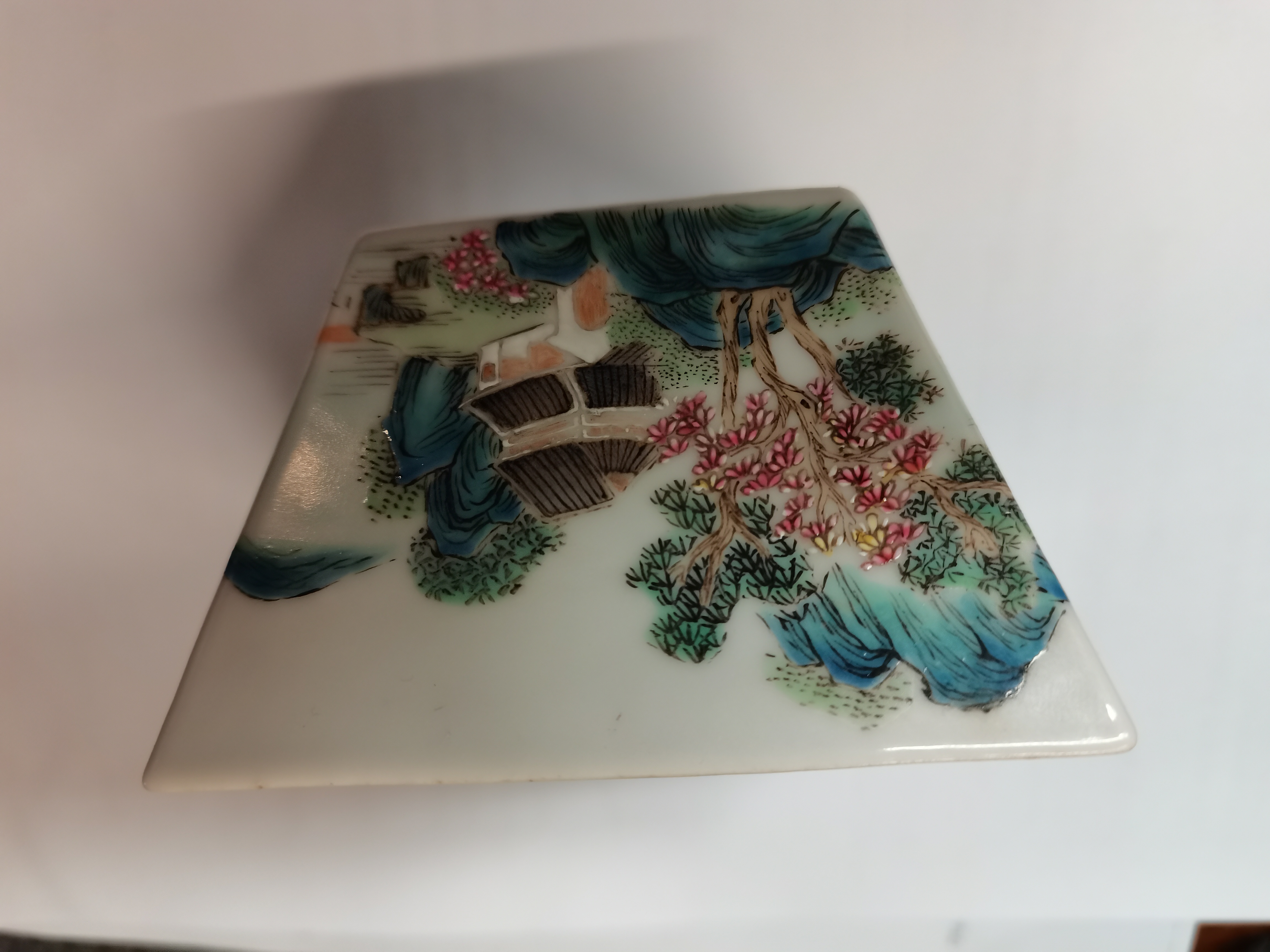 Chinese 18th Century Water pot and plate with 4 Characture marks - Image 7 of 10