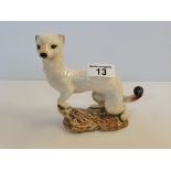 Beswick Stoat in Winter white coat No. 1021 (restored tail)