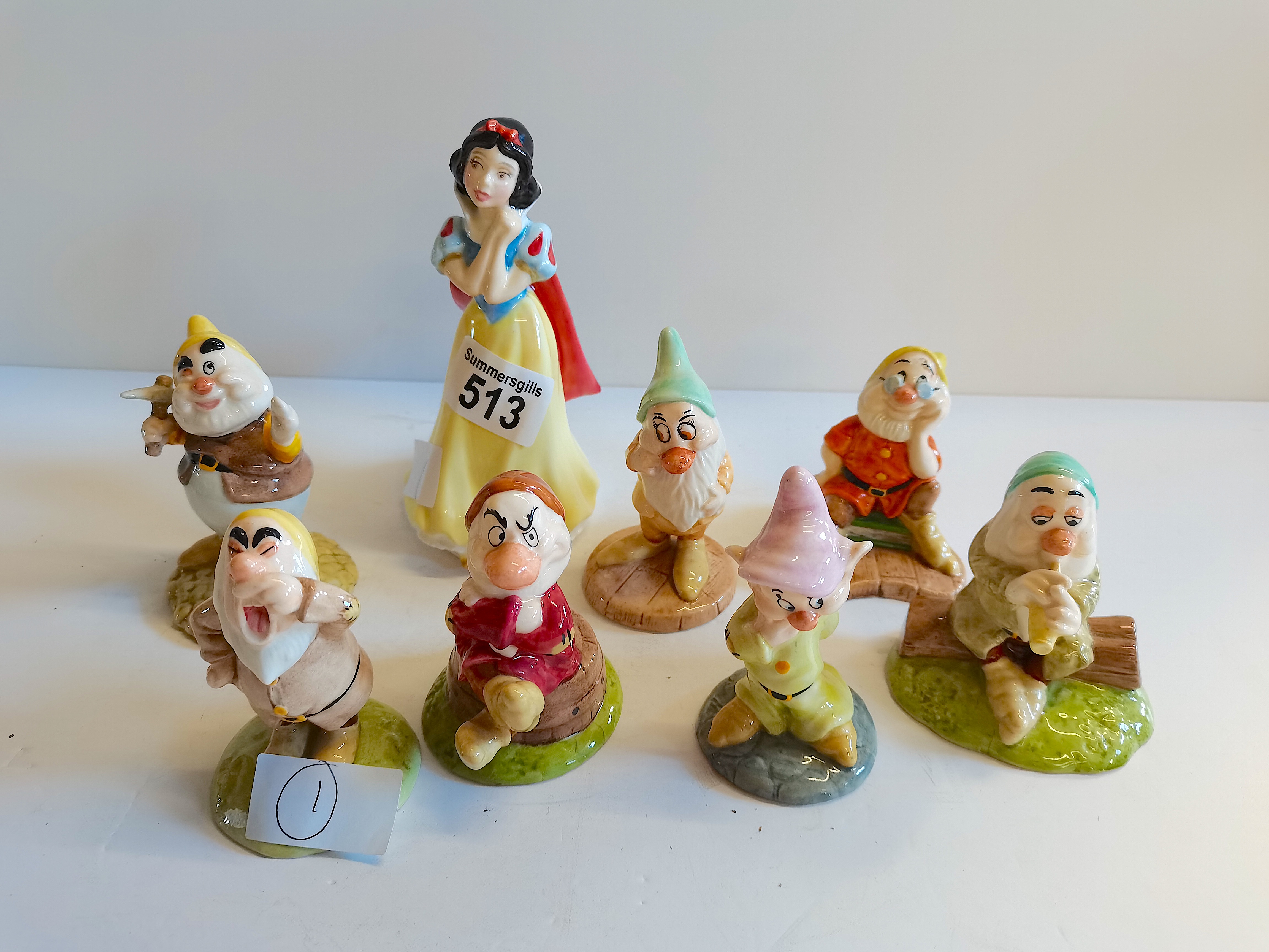 Doulton Snow White and 7 Dwarfs figures