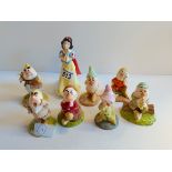 Doulton Snow White and 7 Dwarfs figures