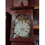 8 Day Long case clock C1840 Scottish Mahogany by Geo. Douglas Holytown Glasgow. Fully refurbished