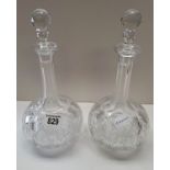 Pair of Cut glass decanters