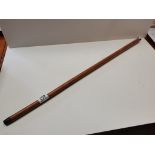 Sword stick with Birmingham silver hallmarked top 82 cm long