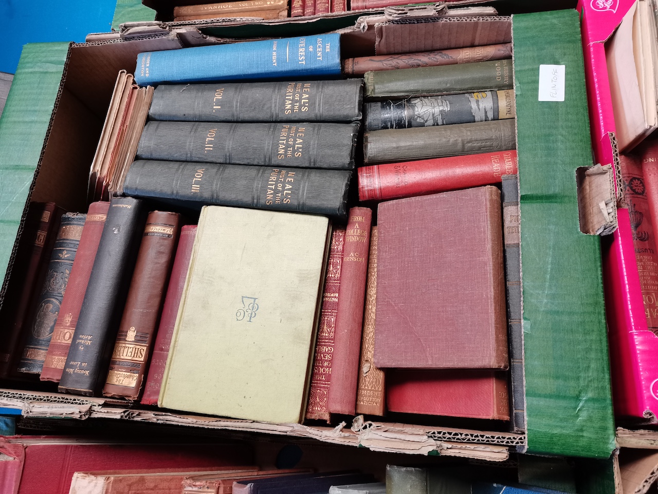 4 x boxes of vintage books incl visions de notre heure etc etc - Image 4 of 5