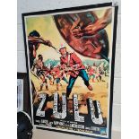 Zulu framed Cinema poster 72cm x 103cm