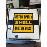 Shell motor spirit oil enamel sign 55cm x 55cm (some rusting)