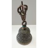 18th century bronze temple bell Tibetan Drilbu