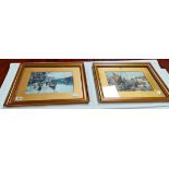 Pair of pictures of ladies, pair of prints by A Netherwood