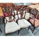 9 x Antique dining chairs