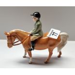 Beswick boy on Palomino pony