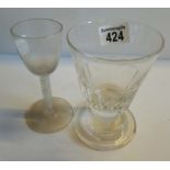 Early Air Twist sherry glass and toasting glass VGC