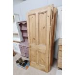 12 Antique pine doors and brass handles and locks