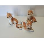 3 x Beswick USSR lion cubs