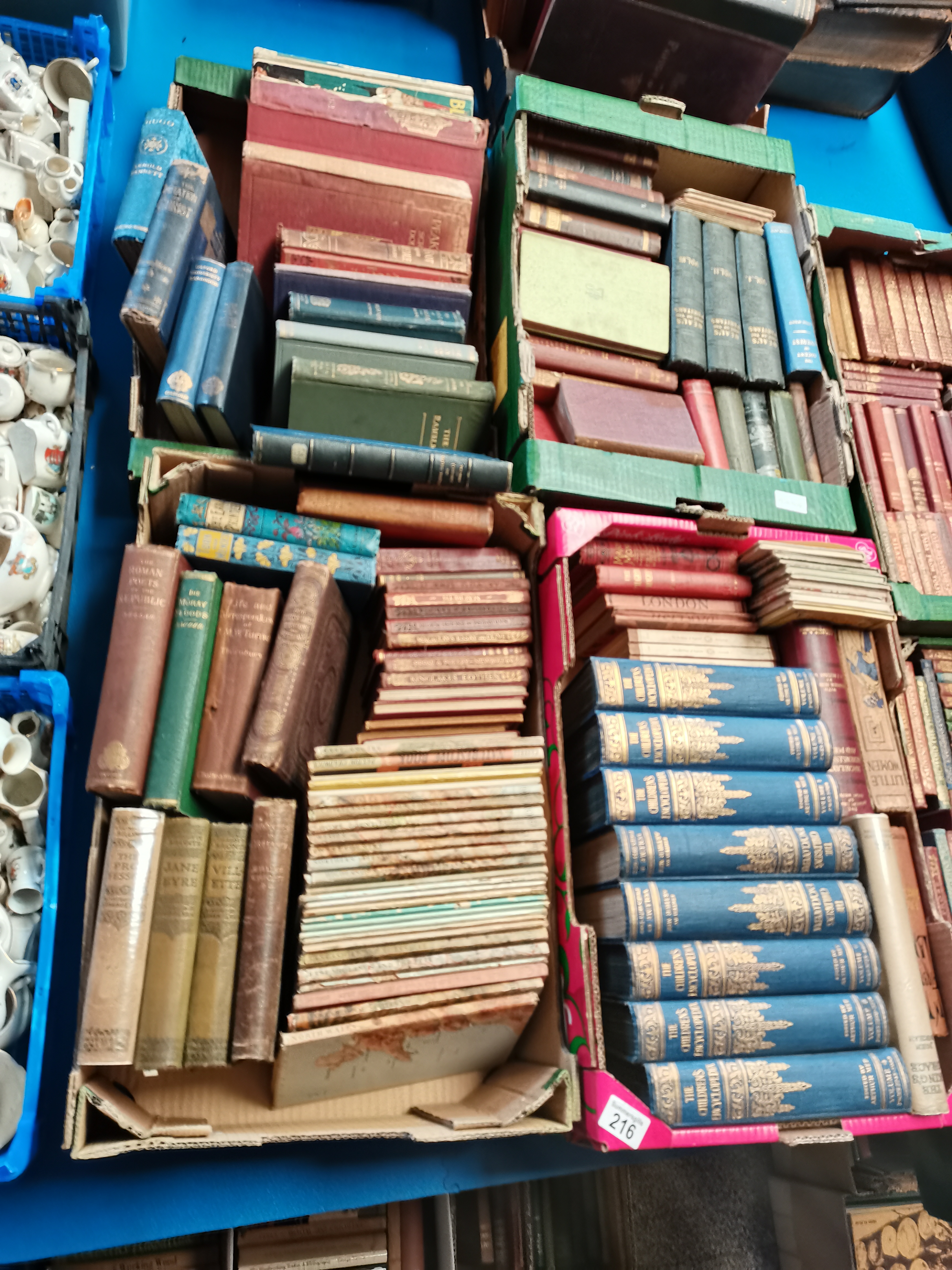 4 x boxes of vintage books incl visions de notre heure etc etc