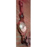 Antique Mahogany banjo barometer