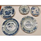 Chinese blue and white plates