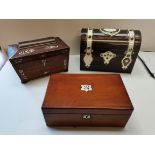 3 Antique tea boxes