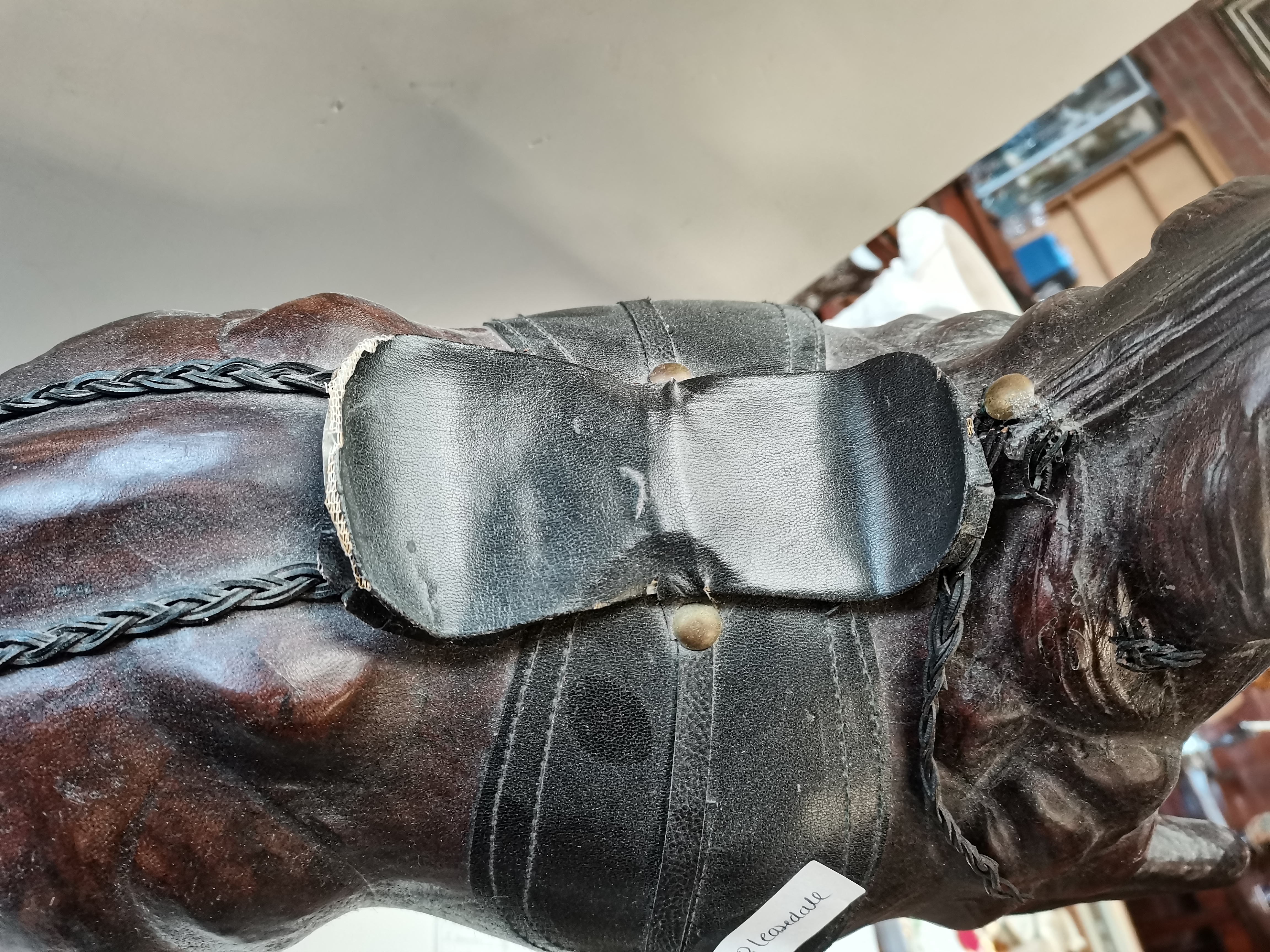 Large Leather horse 80cm S. Alcock + 1 - Bild 3 aus 4