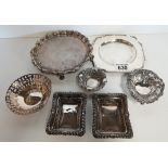 Collection of silver Salver and dishes 225g