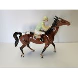 Beswick Jockey on brown horse