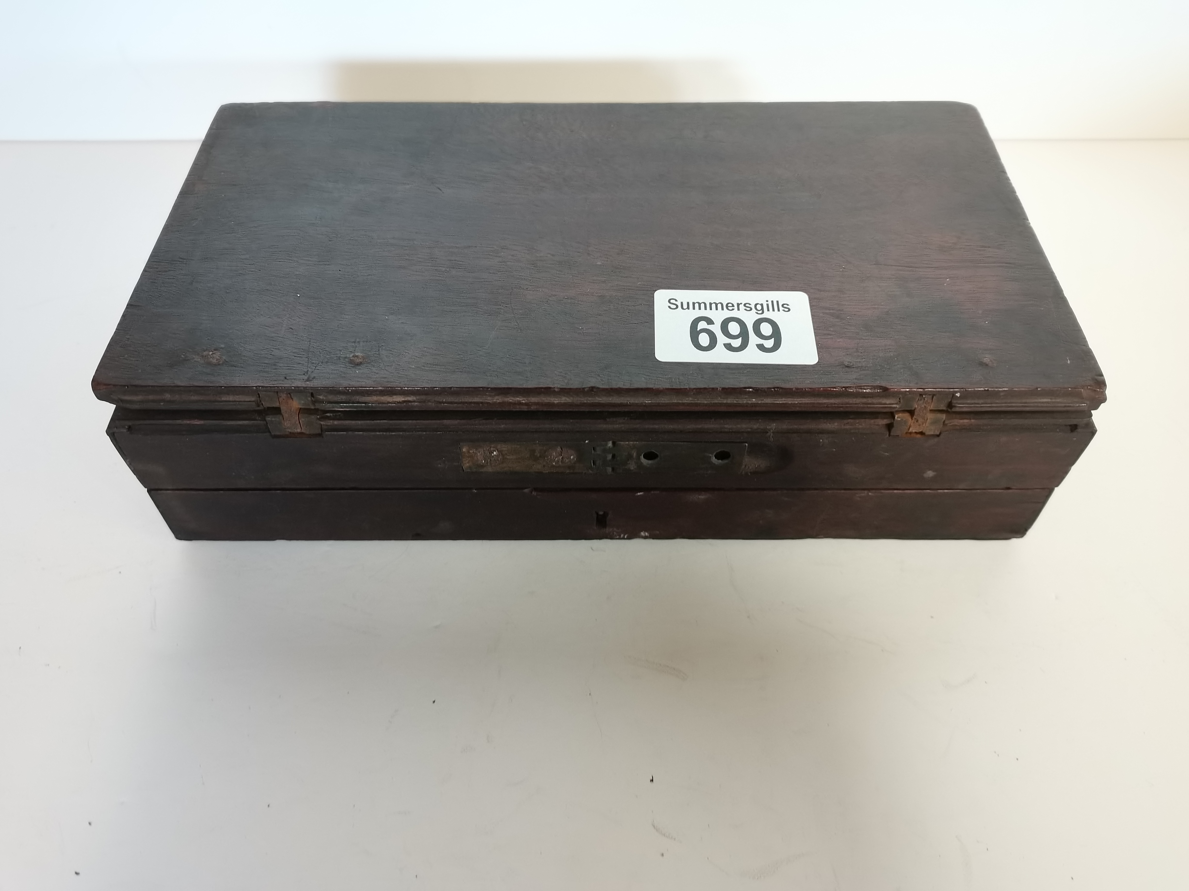 Antique mahogany and brass box