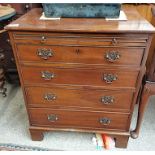 Antique Mahogany small chest with brushing slide