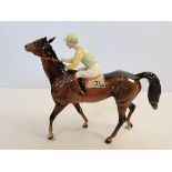 Beswick Racehorse and Jockey No. 24 on saddle - walking racehorse 2nd version