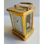 Payne & Son brass carriage clock 13cm