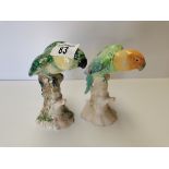 Pair of Beswick budgies (both slight damage)