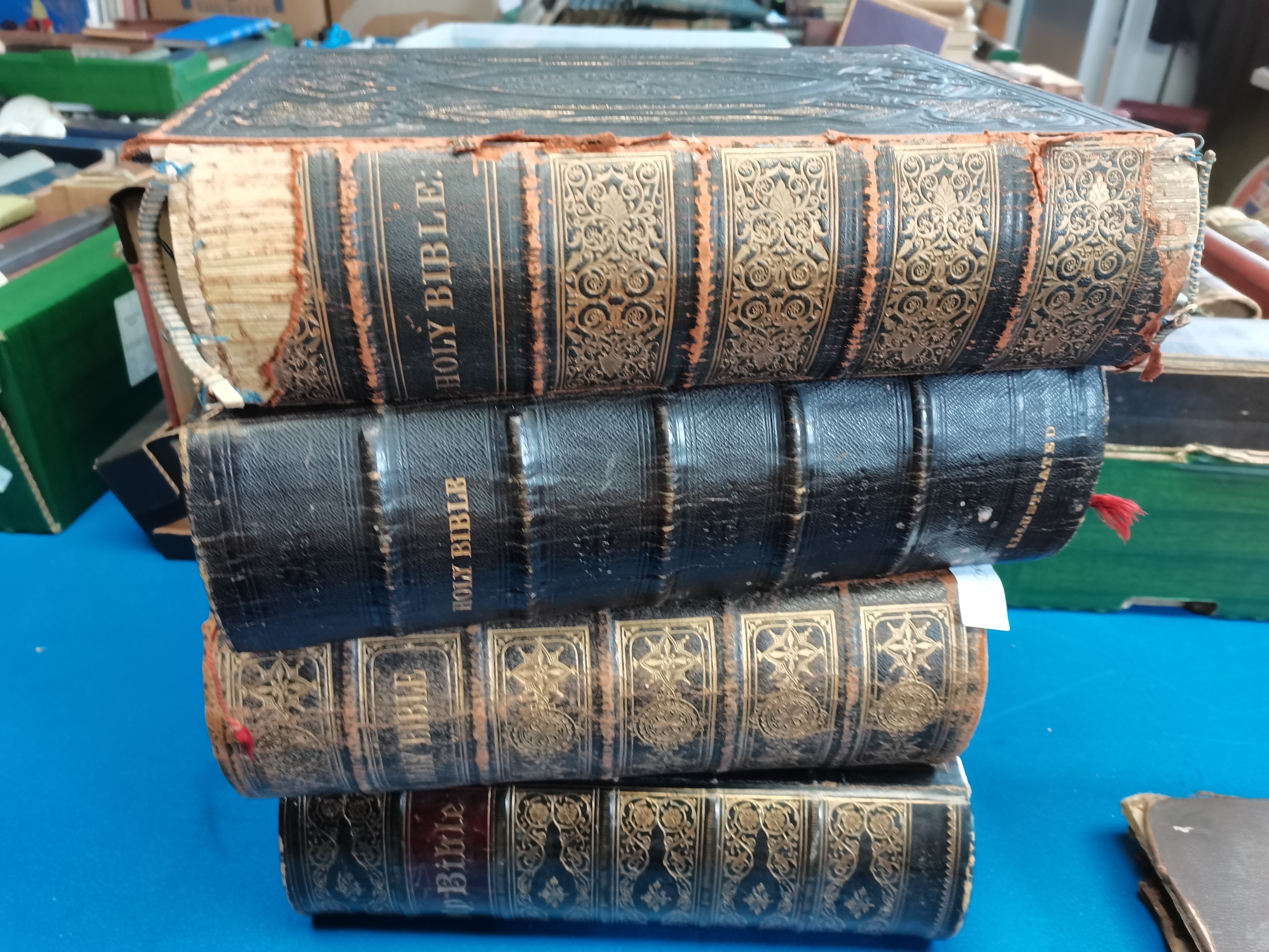 4 x vintage bibles