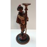 Painted bronze style figure of soldier 29cm