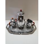 Silver plate coffee set