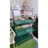 Metal garden shelf unit