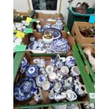 4 boxes of misc incl Delft and Spode etc