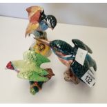 Beswick figures - Large Kingfisher, Chickadee and Golden finch