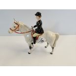 Beswick Huntswoman on grey horse