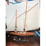 80x80cm model of a yacht