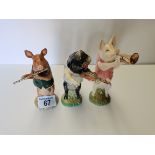 3 x Beswick pig band - David, Matthew and Daniel