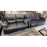 3 +2 setter suite in brown leather